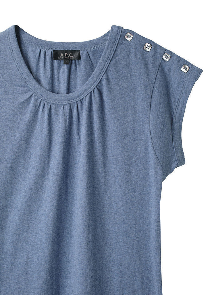 Buttoned Indigo Dress