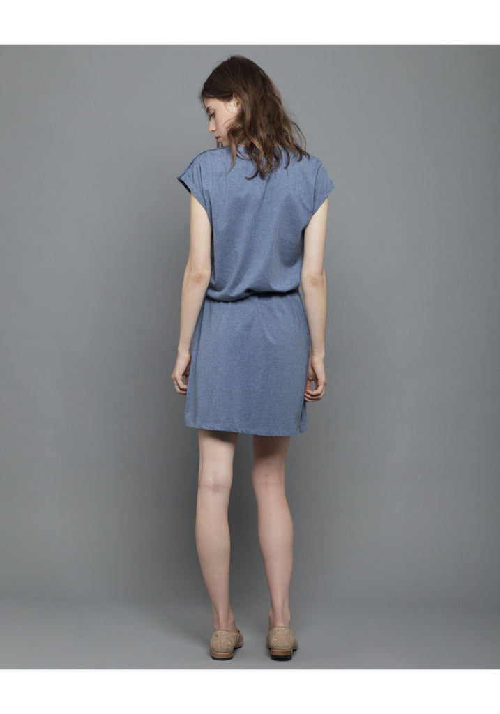 Buttoned Indigo Dress