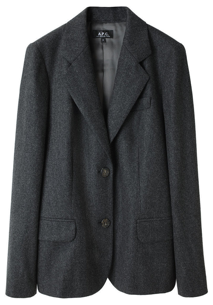 Chevron Flannel Blazer