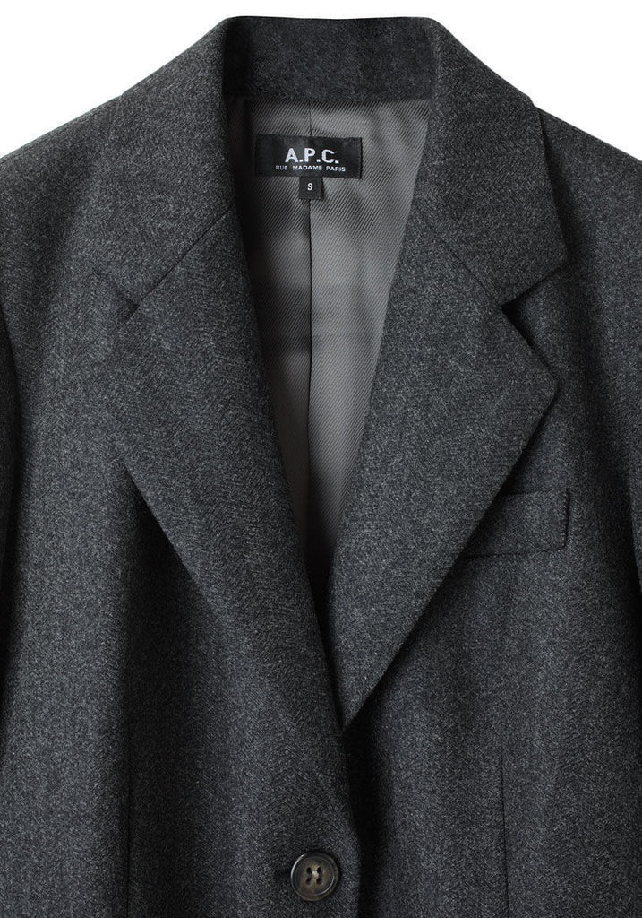 Chevron Flannel Blazer