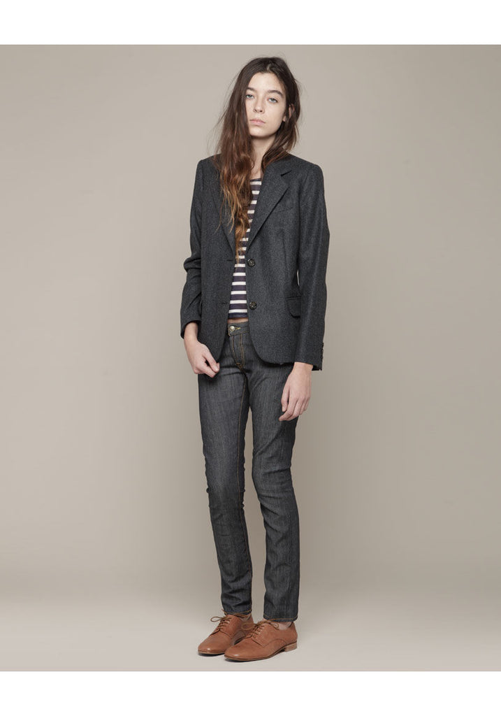 Chevron Flannel Blazer