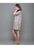 Plaid Gathered Yoke Dress