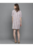 Plaid Gathered Yoke Dress