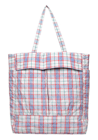 Quilted Plaid Tote