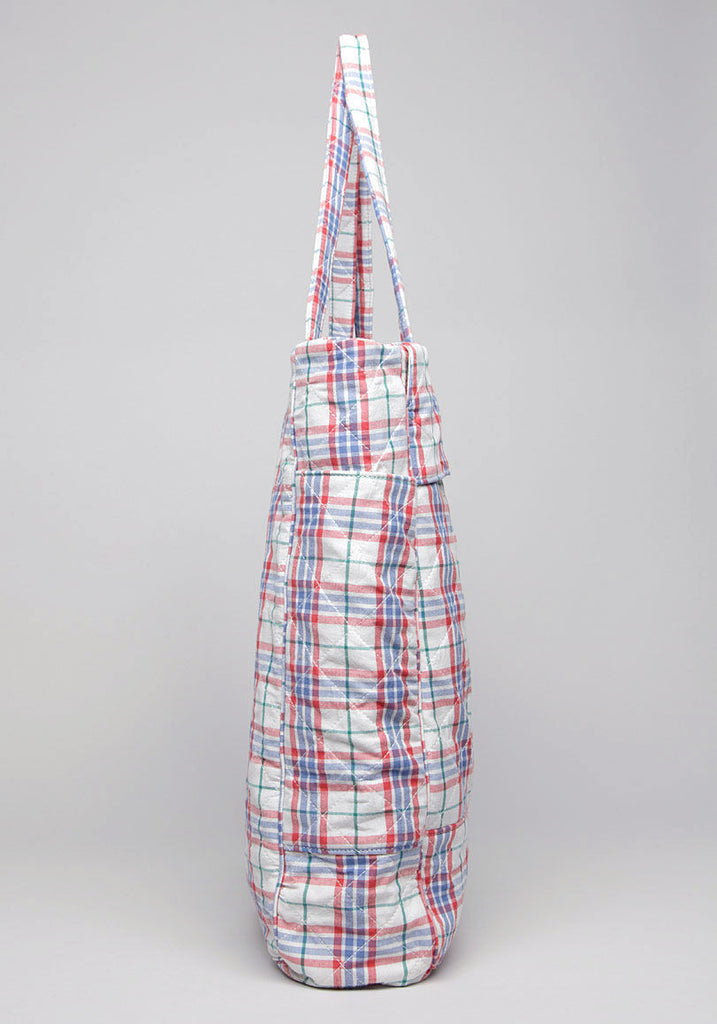 Quilted Plaid Tote