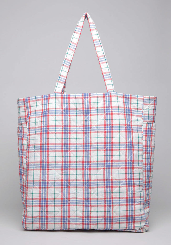 Quilted Plaid Tote