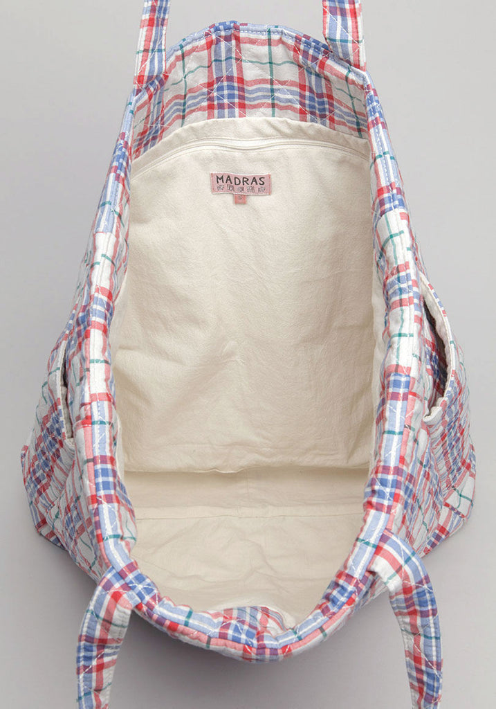 Quilted Plaid Tote