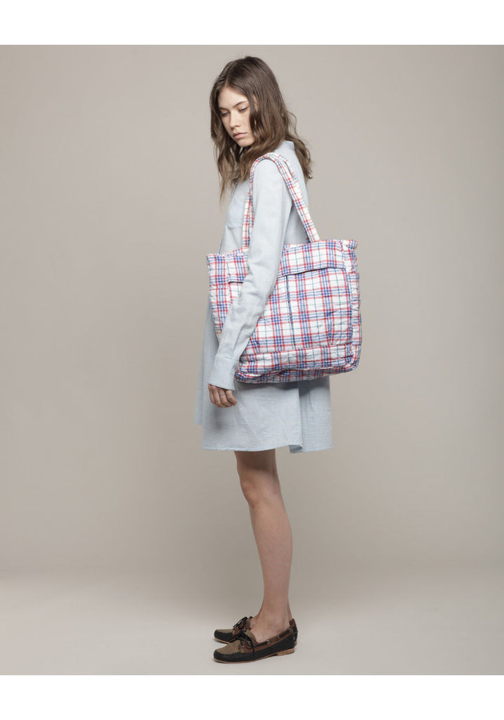 Quilted Plaid Tote