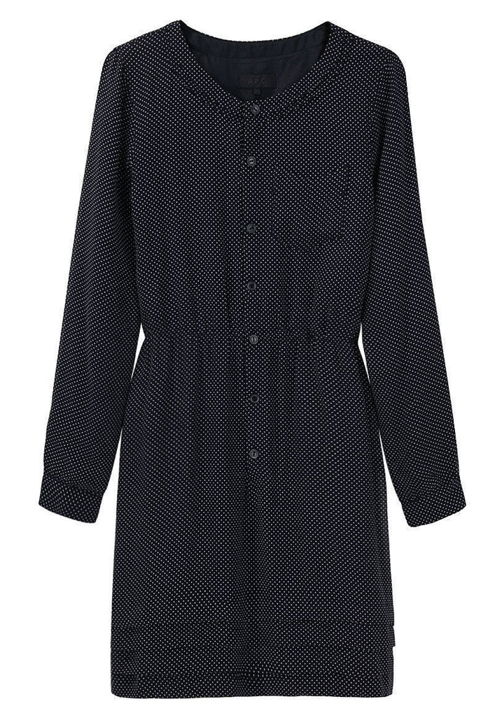 Polka-Dot Chiffon Dress