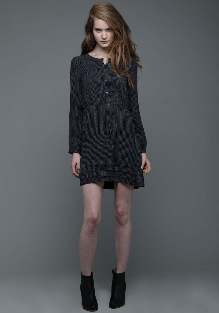 Polka-Dot Chiffon Dress