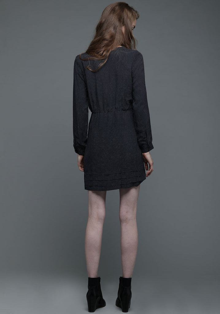 Polka-Dot Chiffon Dress