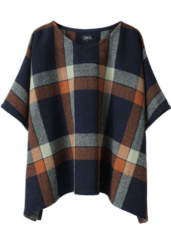 Tartan Wool Poncho