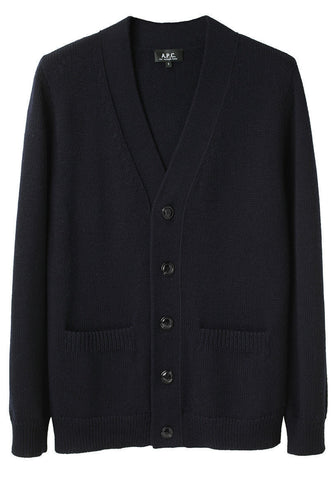 V-neck Wool Cardigan