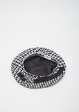 Cotton Check Beret