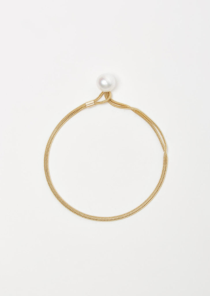 14K Gold & Freshwater Pearl Boule Bracelet