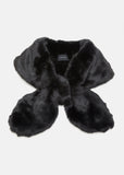 Long Fur Bow Scarf
