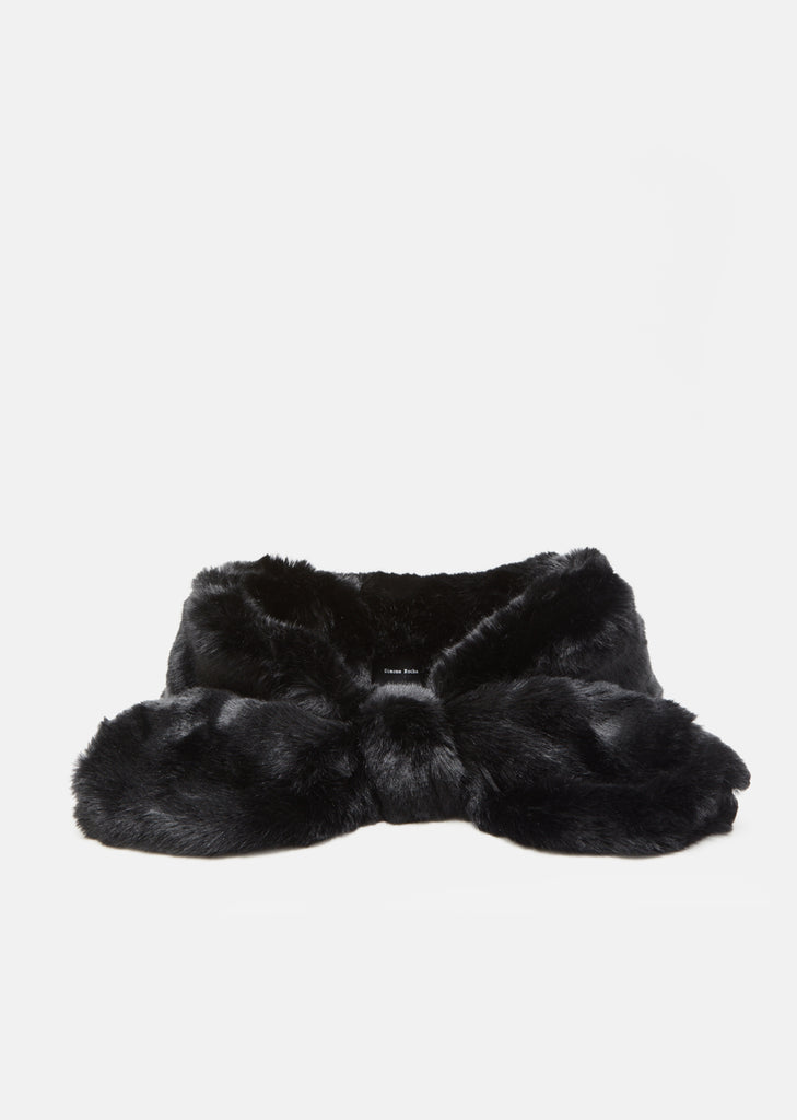 Long Fur Bow Scarf