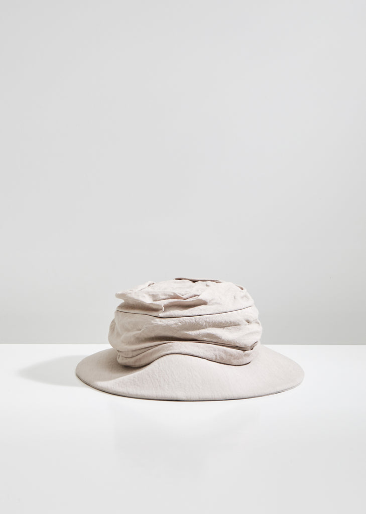 Gathered Linen Hat