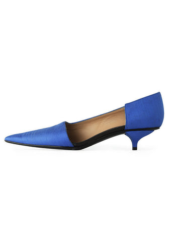 Julie Silk Kitten Heel Pump