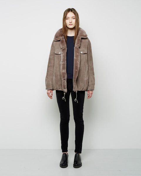 The Barnnet＊cropped eco shearling jacket AcneStudiosMetaShearlingJacket