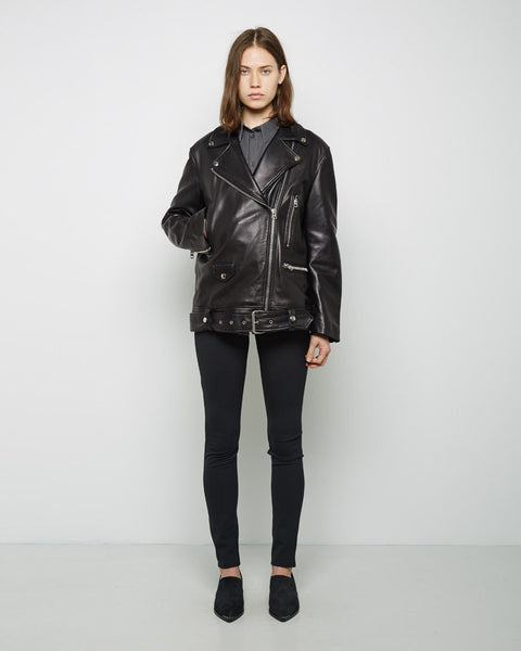 More Long Leather Moto – La Garçonne