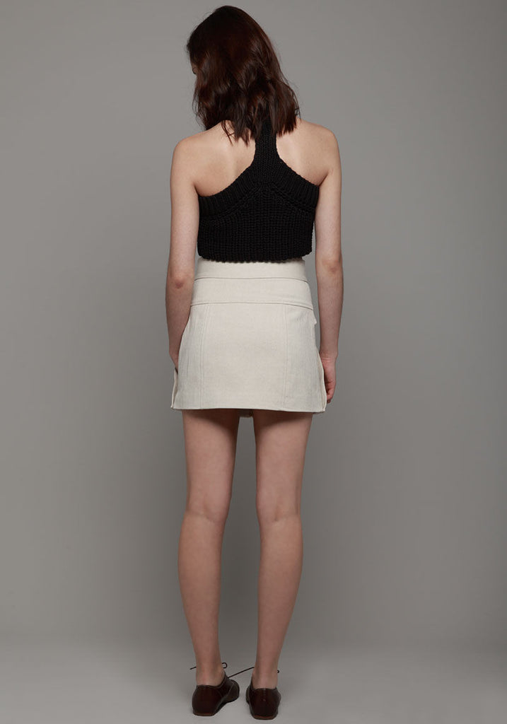 Cropped Mock Neck Pullover