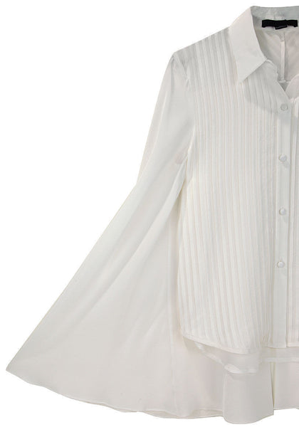 KCRANDEBOO Pleats cape shirts (Beige) AlexanderWangPleatedCapeShirt_