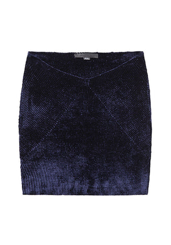 Velvet Rib Scoop Front Skirt