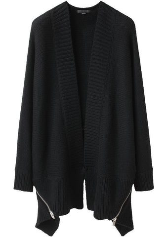 Zip Back Peplum Cardigan