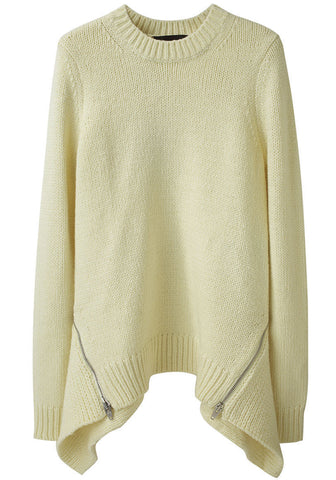 Zip Back Peplum Pullover