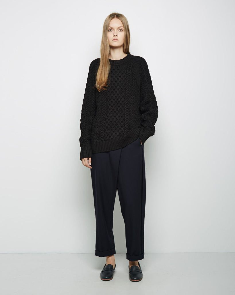 Anni Crewneck Fisherman Sweater