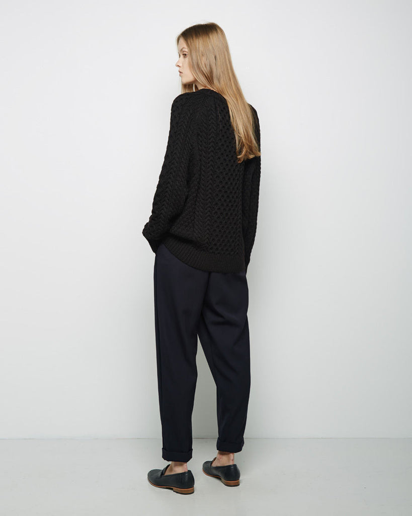 Anni Crewneck Fisherman Sweater