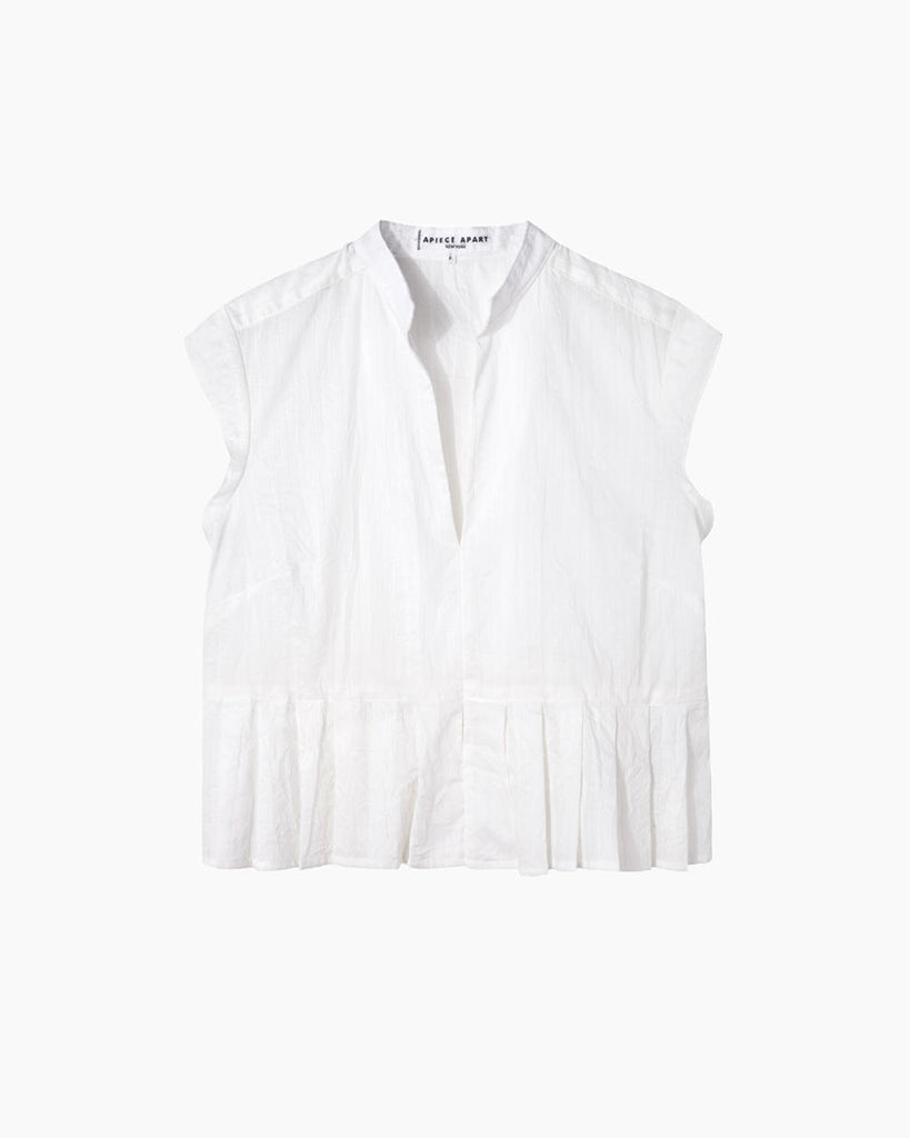 Luz Cropped Pleat Blouse