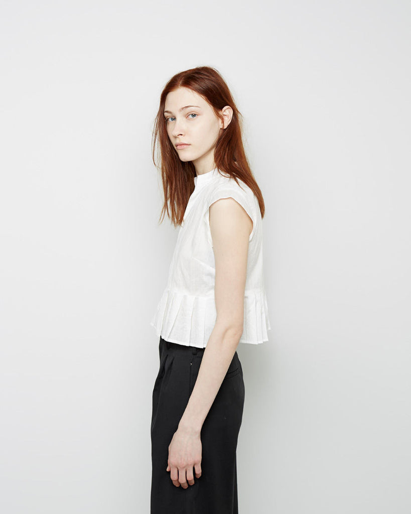 Luz Cropped Pleat Blouse
