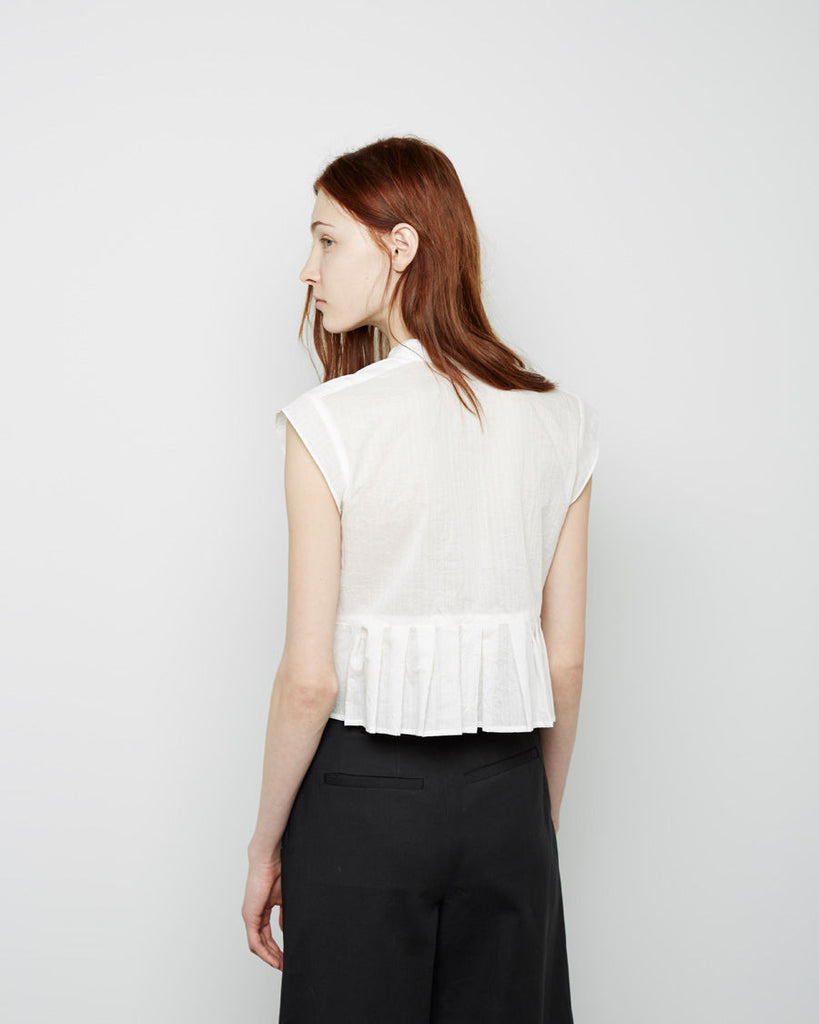 Luz Cropped Pleat Blouse