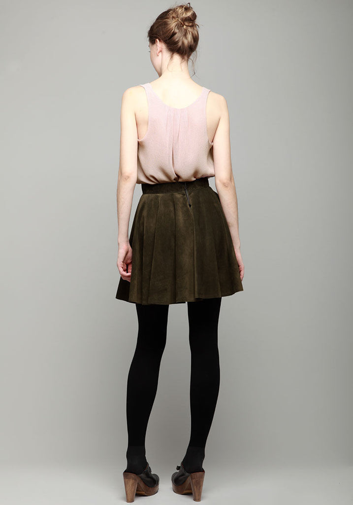 Suede Circle Skirt