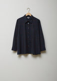 Navy Cotton Washed Swing Shirt