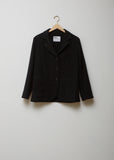 Asymmetric Collared Wool Blazer