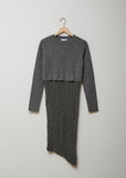 Tompe L Oeil Pleated Knit Dress