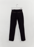 Denim Straight Leg Jeans — Black