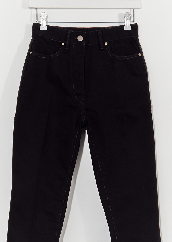 Denim Straight Leg Jeans — Black