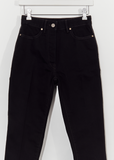 Denim Straight Leg Jeans — Black
