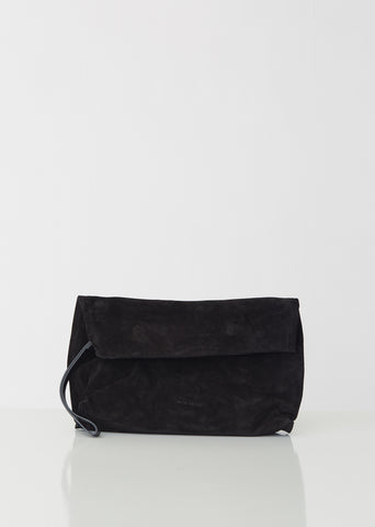 Suede Roll Clutch