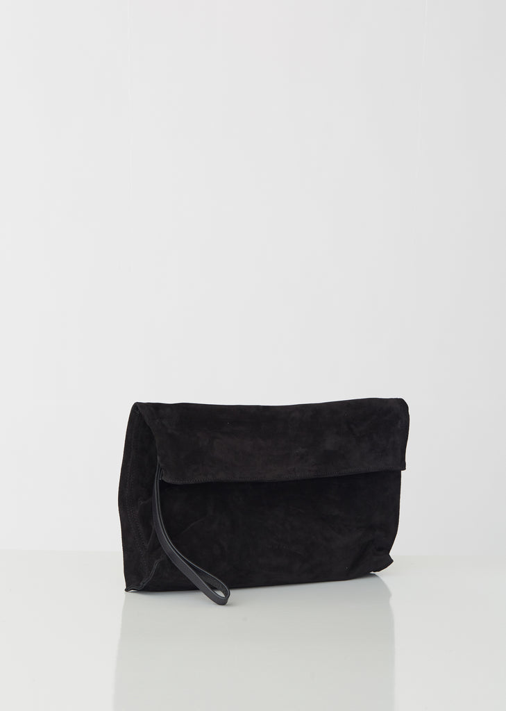 Suede Roll Clutch