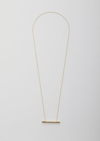 18K Bar Necklace 05 with Diamond — 750mm