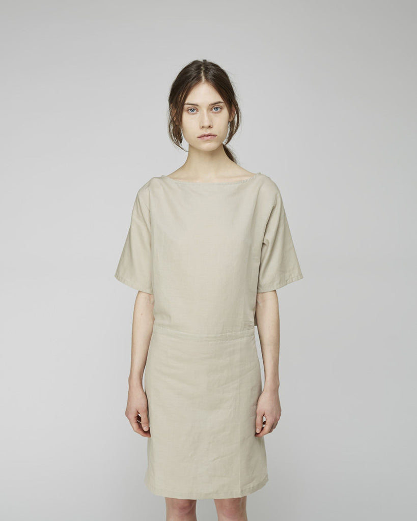 Cut-Out Linen Dress