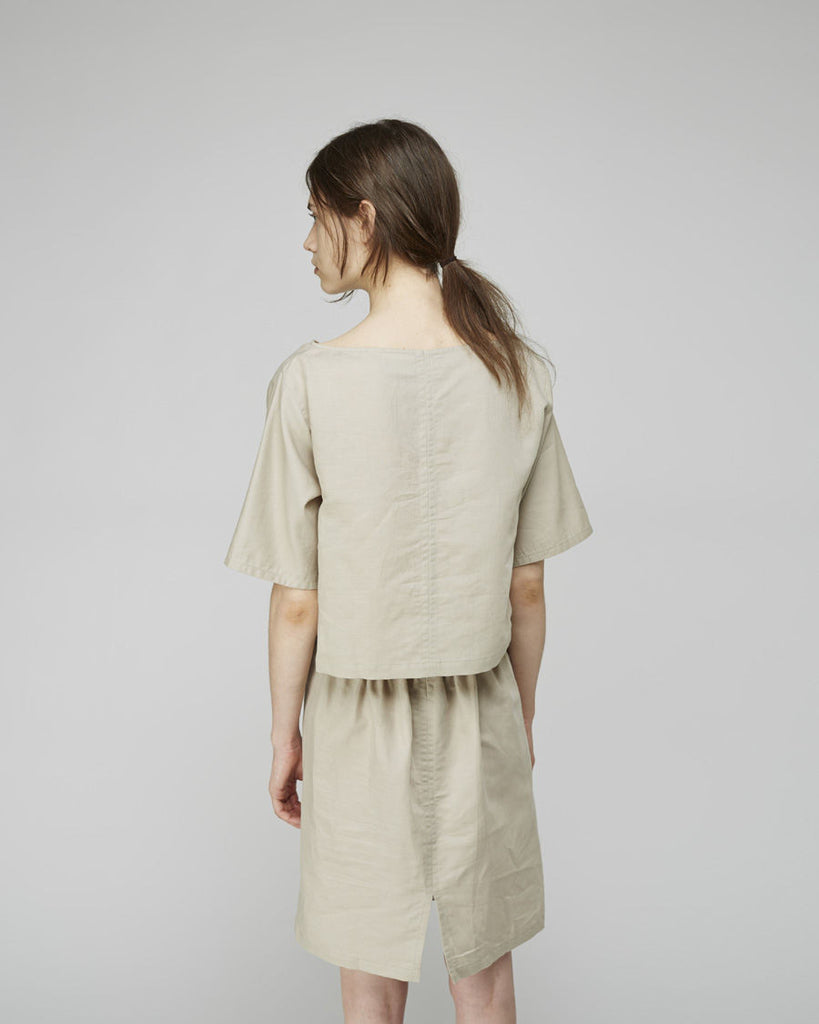 Cut-Out Linen Dress
