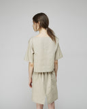 Cut-Out Linen Dress