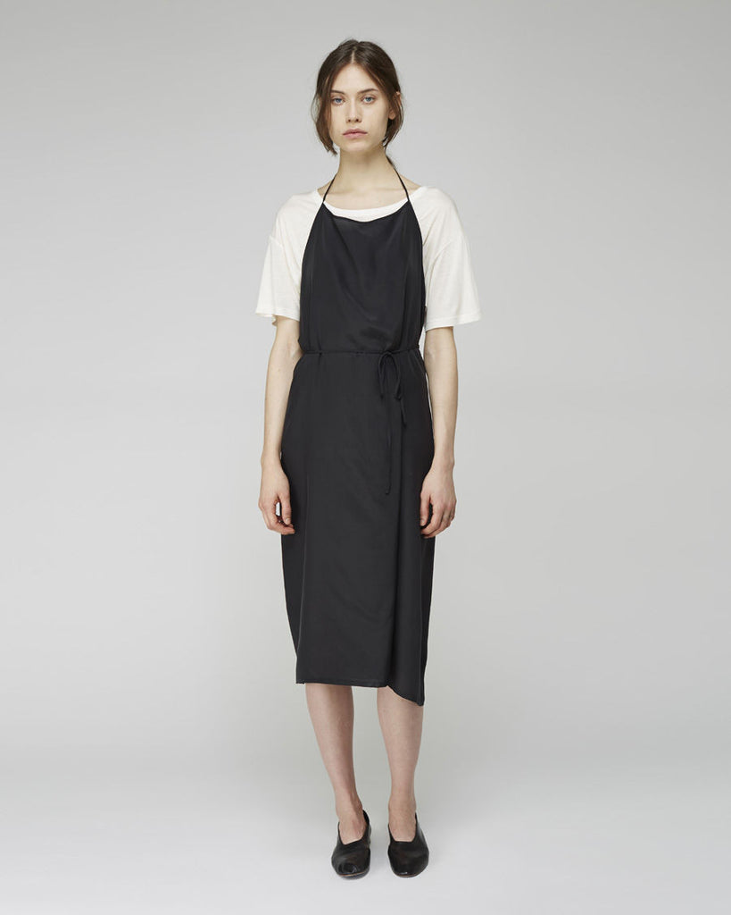 Silk Charmeuse Apron Dress
