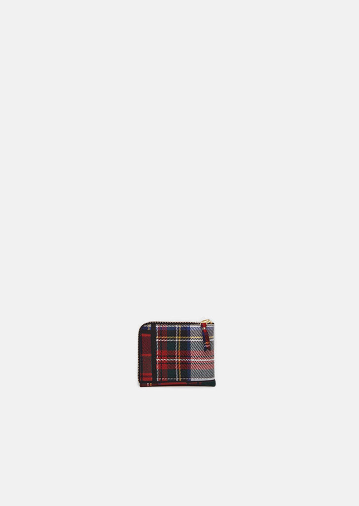 Tartan Patchwork Half Zip Wallet